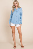 You're A Star Button-Up Denim Look Shirt