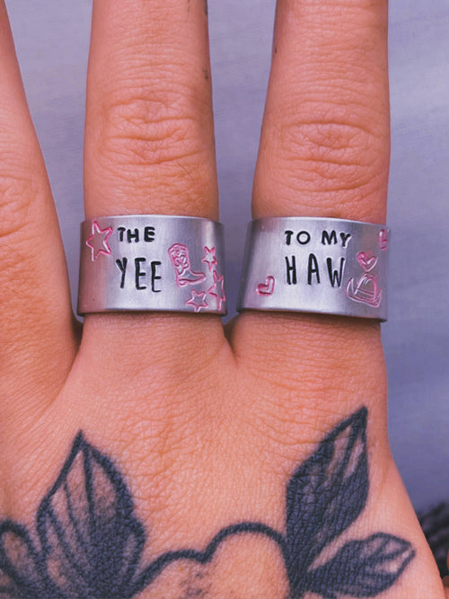 YEE to my HAW ring set