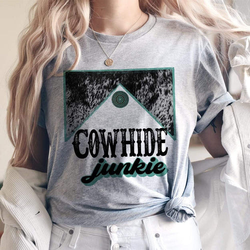 Cowhide Junkie Tee~ Two Colors