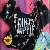 Dirty Hippie Raw Edge Scoop Neck Bleached Sweatshirt *Online Exclusive*