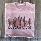 Outlaw Livin' Tee - Desert Rose*Online Exclusive*